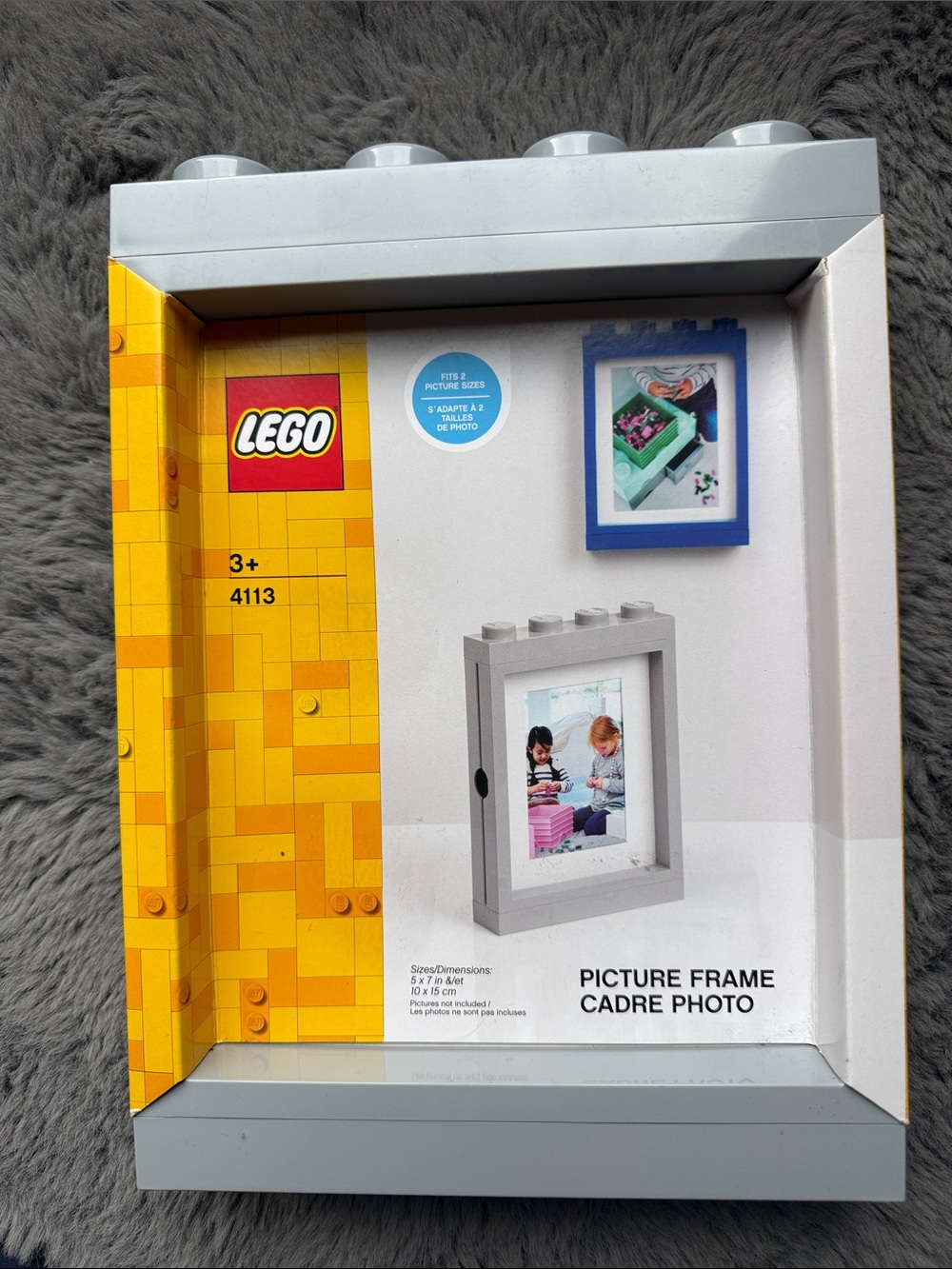 Lego Picture Frame Cadre Photo Gray 4113 5 x 7 inches NEW